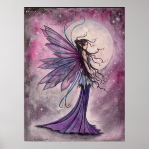 Poster d'art de l'Imaginaire fée Starlit Amethyst