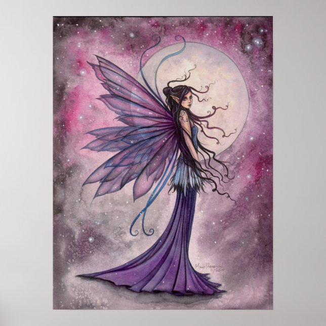 Poster d'art de l'Imaginaire fée Starlit Amethyst  (Devant)