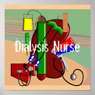 Poster d'art de l'infirmière de dialyse