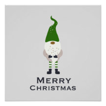 Poster d'art de Noël élégant Elf Wall Art