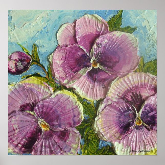 Poster d'Art de Paris aux couleurs violettes (Devant)