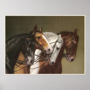 Poster d'art de QUATRE CHEVAUX