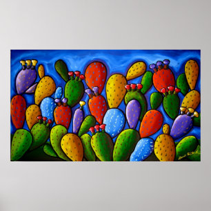 Poster d'art de Rainbow Prickly Pear Cactus