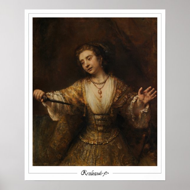 Poster d'art de Rembrandt van Rijn Zedign #717 (Devant)