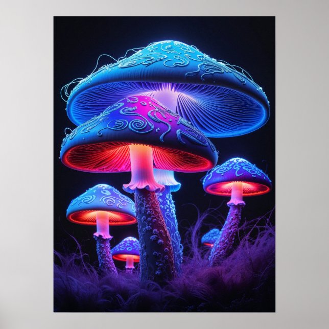 Poster d'art des champignons (Devant)