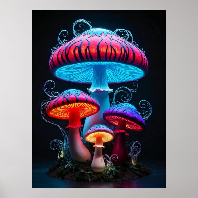 Poster d'art des champignons (Devant)