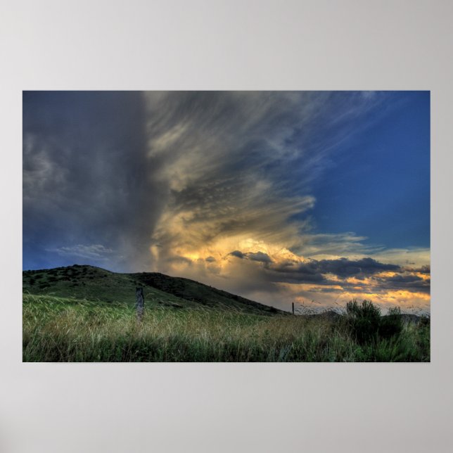 Poster d'art des nuages Extraordinaires sur les co (Devant)