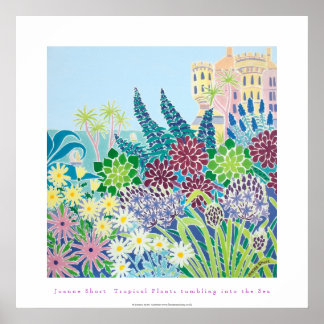 Poster d'art : Des Plantes tropicaux tombent dans 