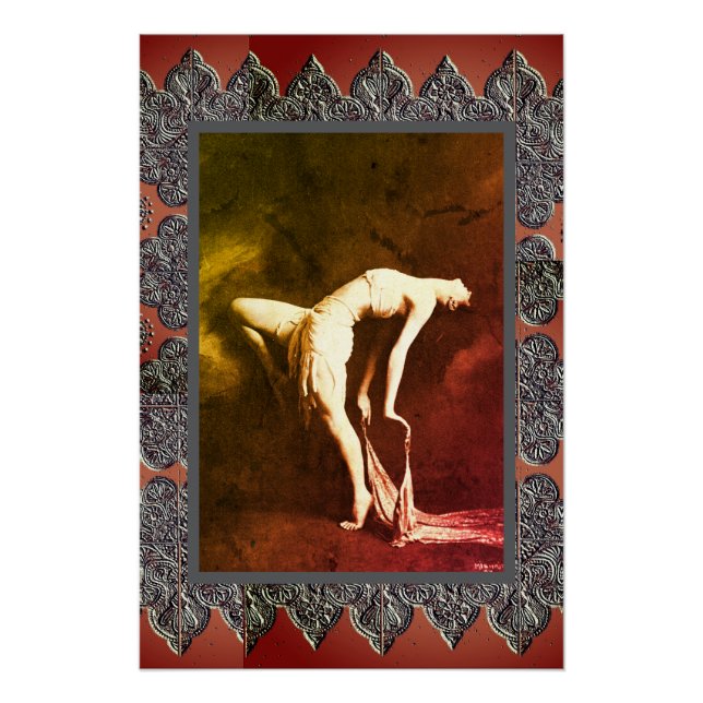 Poster d'art dramatique avec danseuse Vintage (Devant)