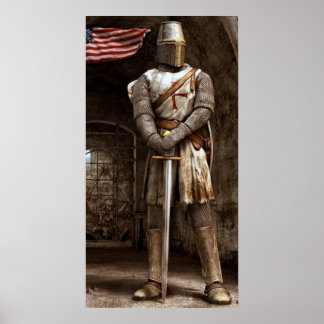 Poster d'art du chevalier modèle