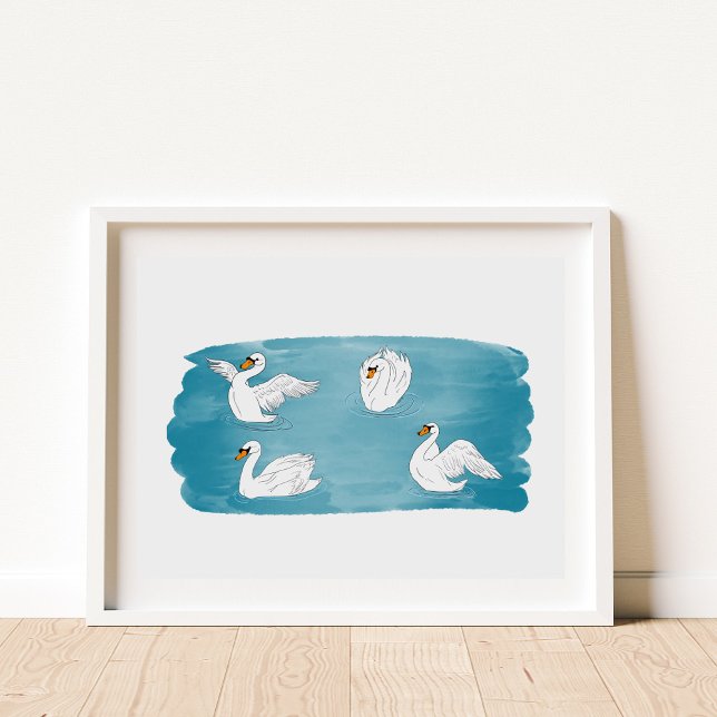 Poster d'art du lac Swan (Créateur téléchargé)