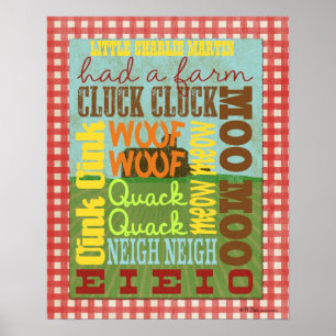 Poster d'art du métro de la ferme - Le vieux MacDo