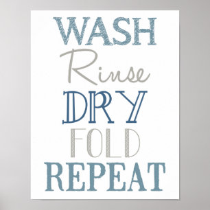 Poster d'art du métro de la salle de blanchisserie