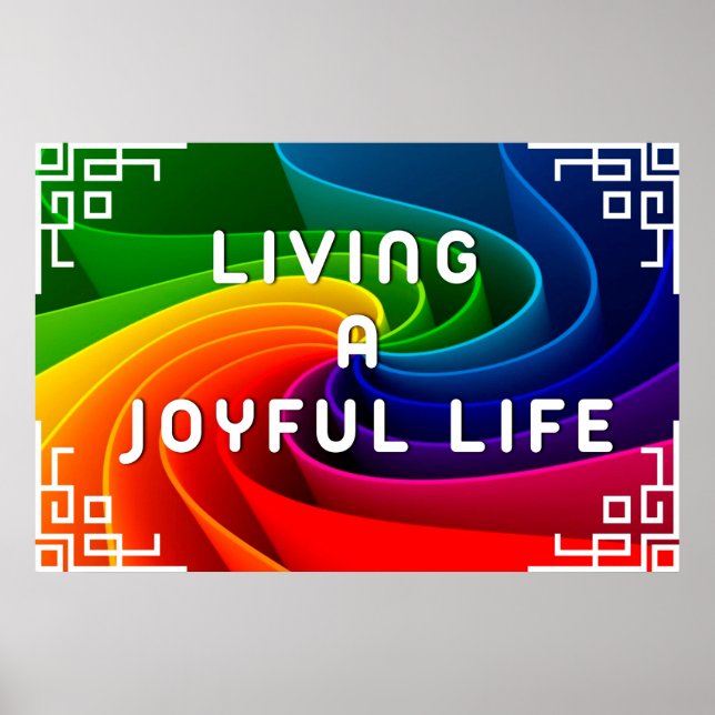 Poster d'art du mur positif "Joyful Life" (Devant)