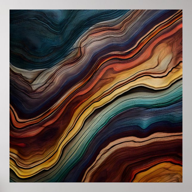 Poster d'art en bois coloré (Devant)