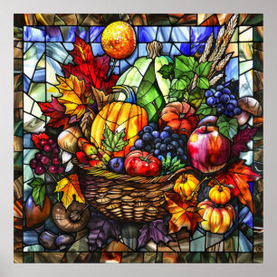 Poster d'art en verre d'automne