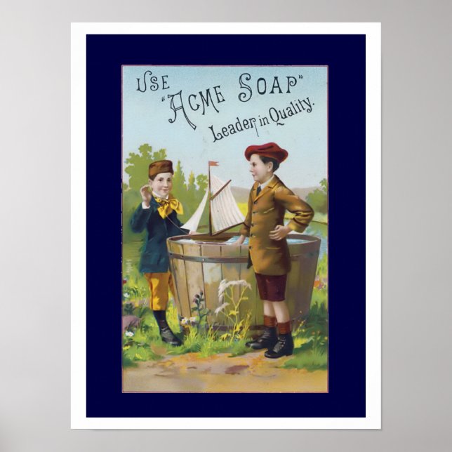 Poster d'art et de savon vintage (Devant)