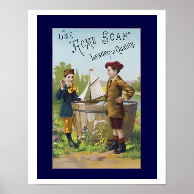 Poster d'art et de savon vintage (Devant)