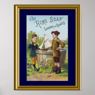 Poster d'art et de savon vintage