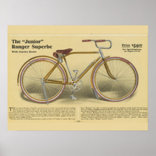 Poster d'art et de vélo de la Vintage Ranger Super