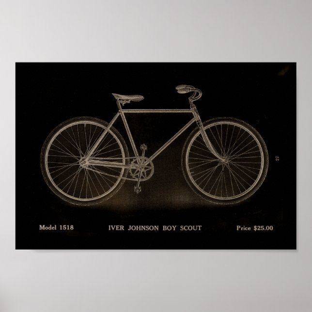 Poster d'art et de vélos pour scouts Vintages 1915 (Devant)
