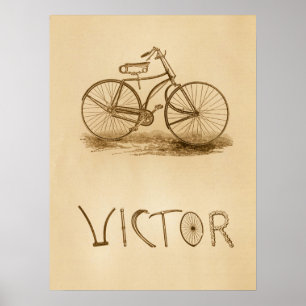 Poster d'art et de vélos vintage Victor Safety