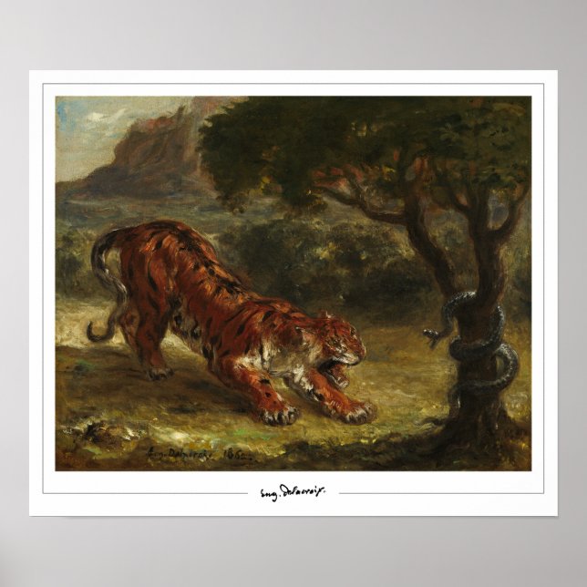 Poster d'art Eugène Delacroix Zedign #16 (Devant)
