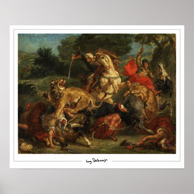 Poster d'art Eugène Delacroix Zedign #28 (Devant)