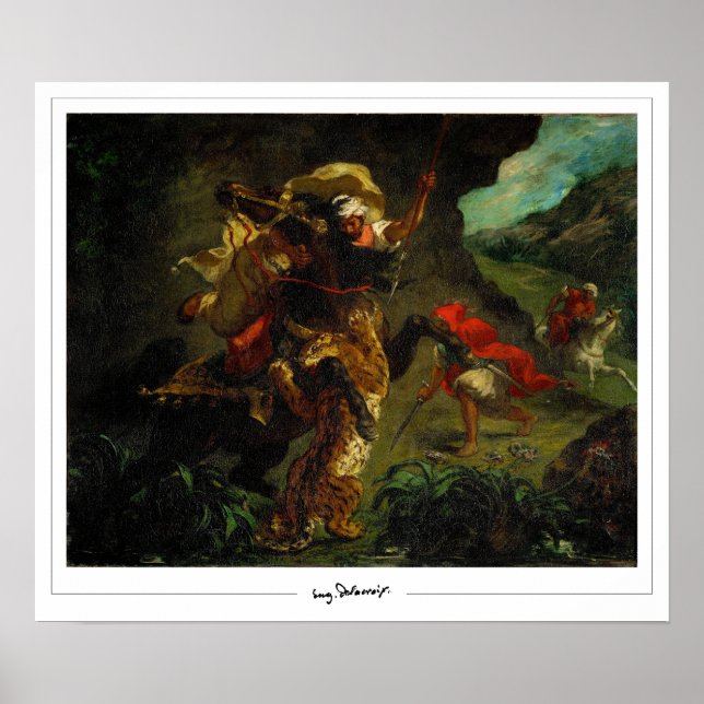 Poster d'art Eugène Delacroix Zedign #5 (Devant)