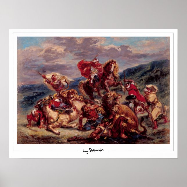Poster d'art Eugène Delacroix Zedign #97 (Devant)
