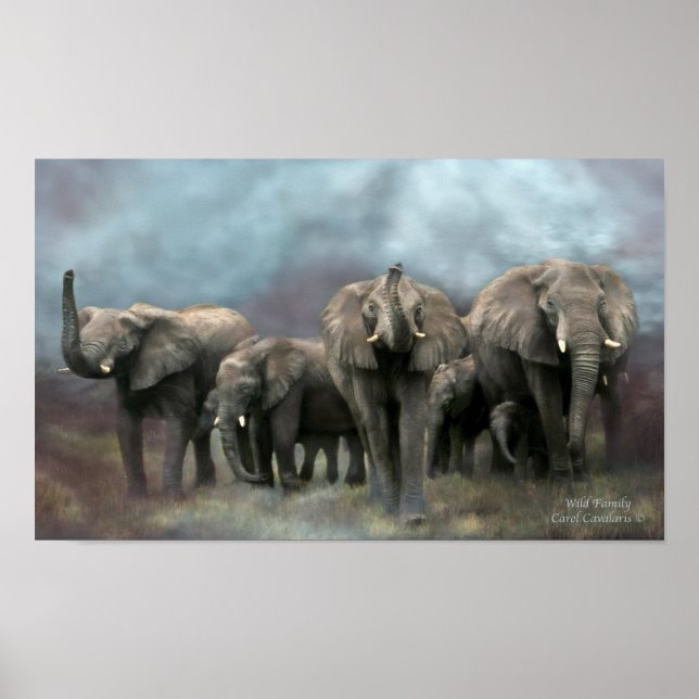 Poster d'art familial sauvage/Imprimer (Devant)