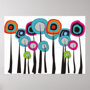 Poster d'art Fleurs de Whimsical IV
