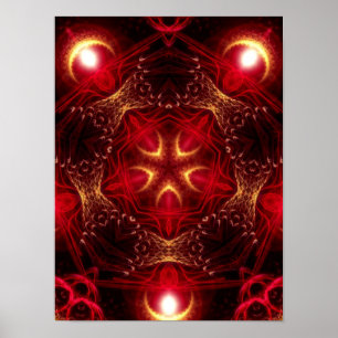 Poster d'art fractal de la géométrie Redstaro