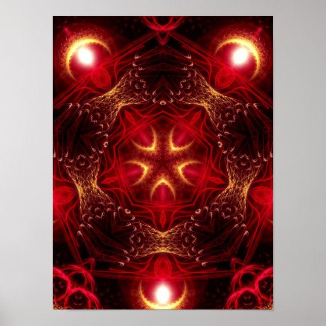 Poster d'art fractal de la géométrie Redstaro (Devant)
