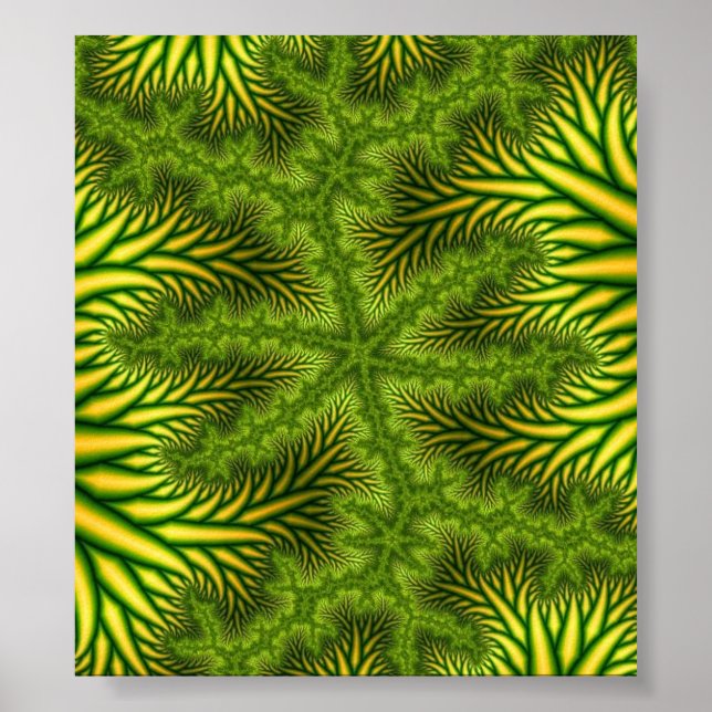 Poster d'art fractal "MJ" (Devant)