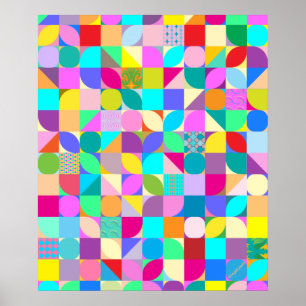 Poster d'art géométrique Abstrait contemporain