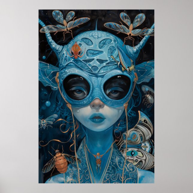 Poster d'art Imaginaire Dragon | Dessin de la créa (Devant)