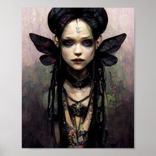 Poster d'art Imaginaire Goth Punk Elf 2