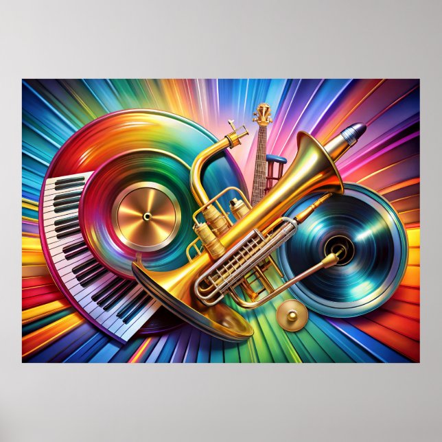 Poster d'art Instruments de musique (Devant)