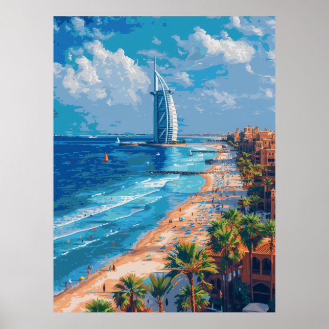 Poster d'art Isométrique 8 bits rétro - 'B' Lette (Devant)
