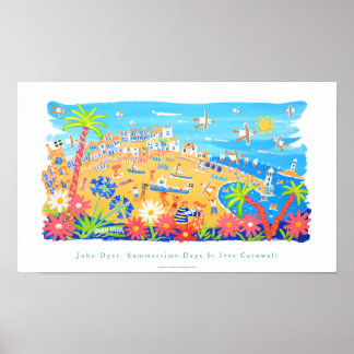 Poster d'art : Jours d'été, St Ives, Cornouailles