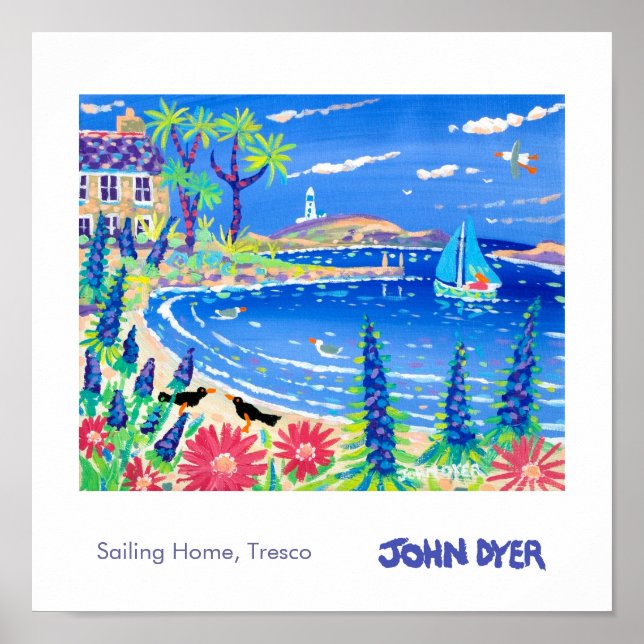 Poster d'art : La voile à la maison Tresco (Devant)