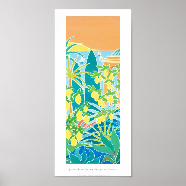 Poster d'art : La voile à travers les citrons (Devant)