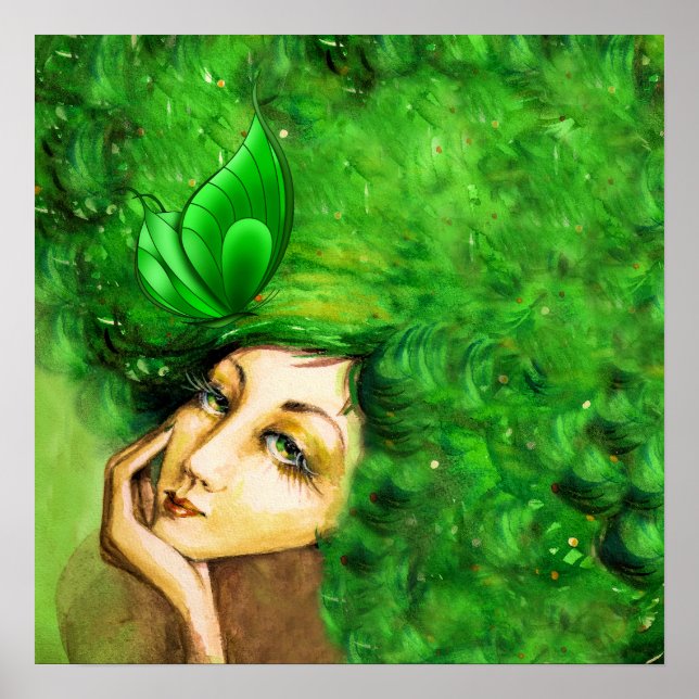 Poster d'art Lady Papilionem (Devant)