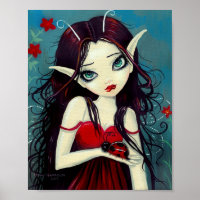 Poster d'art Ladybug Fairy Big Eye