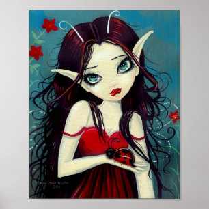 Poster d'art Ladybug Fairy Big Eye