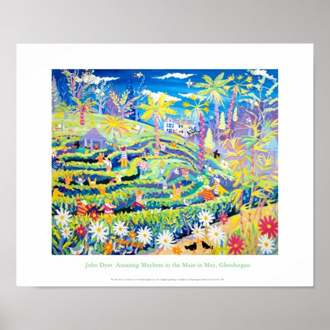 Poster d'art : Le Maze à Glendurgan par John Dyer (Devant)