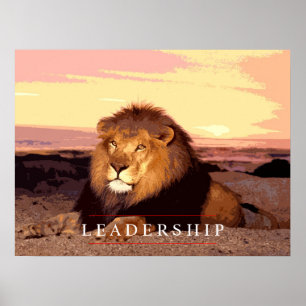 Poster d'art Lion Motivation Leadership Imprimer