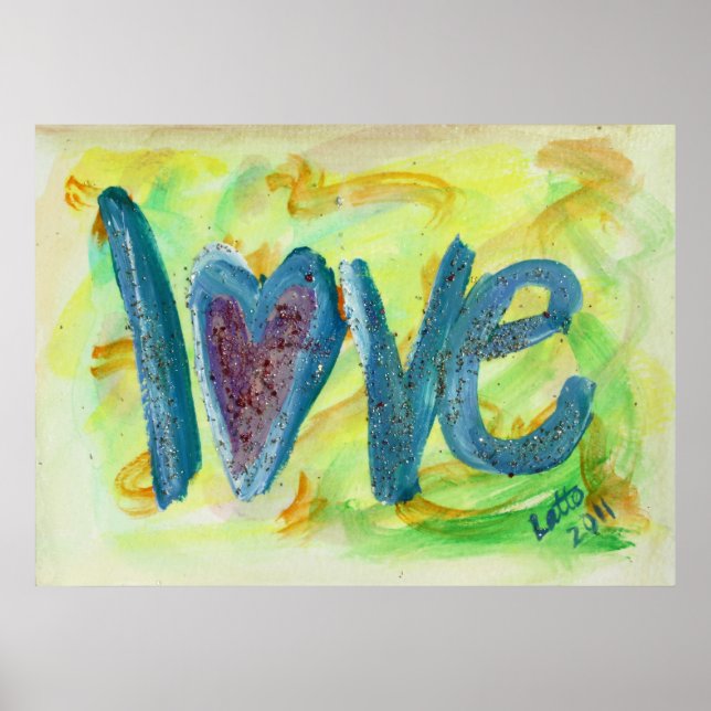Poster d'art Love Fresh Spring Painting Imprimer (Devant)