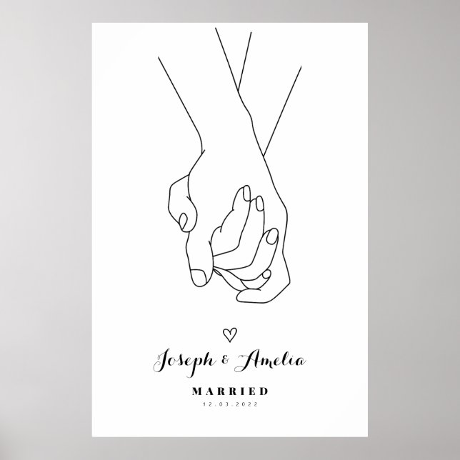 poster d'art mariage Hands of Love (Devant)